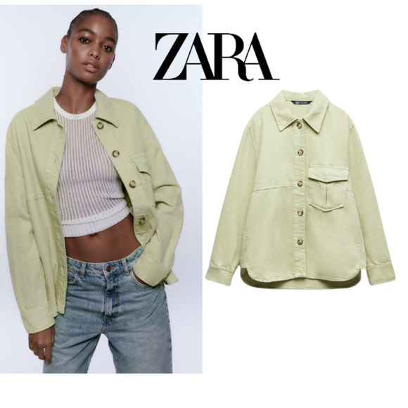 Zara COTTON OVERSHIRT - Picture 3 of 5